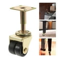 thumbnail image 6 of HERFIER Piano Casters Double Wheel Casters Necessary Piano Accessories Replacement Casters (Golden) 3.93x2.16x1.97in, 6 of 8