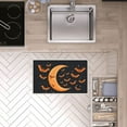 thumbnail image 3 of Halloween Entryway Door Mat 19.7x31.5 Inch - Bats Flying Moon Minimalistic Durable Door Mat Outdoor Entrance Halloween Theme Doormat - for Garden House, 3 of 5