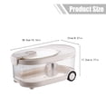 thumbnail image 3 of Storage rack 7L Airtight Storage Container With Wheels Transparent Plastic Cereal Dispenser For Grains Cat Dog Pet Storage With Lid Kitchen Organization Container, 3 of 4