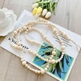 thumbnail image 5 of 7ft Wooden Beaded Garland Farmhouse Home Decor Rustic Country Natural Holiday Christmas Tree Garland Boho Decorations Wall Hanging Prayer Beads 2 piece, 5 of 12