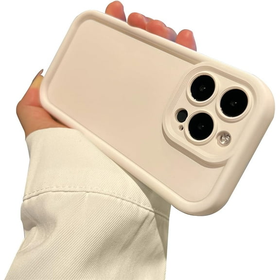 for iPhone 14 Case, Soft Gel Rubber TPU for Women Men, Full Camera Protective Strengthen Shockproof Compatible with iPhone Case (White, iPhone 14)