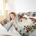 thumbnail image 4 of jejeloiu White Red Snowmen Queen Comforter Set,Happy New Year Bedding Sets,Red Xmas Berry Bedding Comforter Set For Children,Super Cozy Room Decor Reversible,3-Piece, 4 of 8