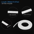 thumbnail image 2 of Unique Bargains White Timing Belt 5 Meter Circumference 6mm Width Opening Fit Synchronous Pulley Wheel for 3D Printer, 2 of 5