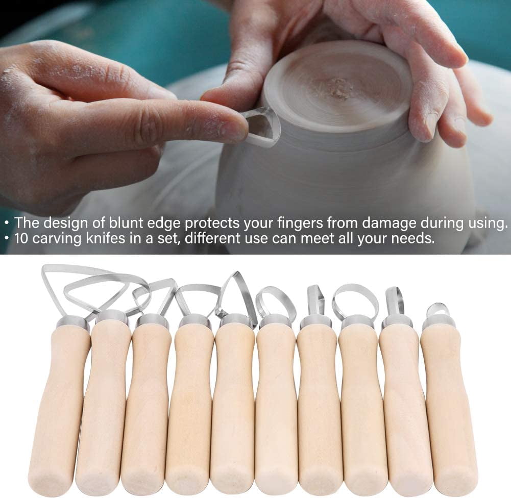 RVKXHD Pottery Tools Clay Sculpture Tool Set JR2-10/ 10Pcs DIY Wax Carving Pottery Shapers Tools Clay Sculpting Tools Set Accessories