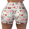 thumbnail image 2 of Fotbe funny dogs and love Seamless Shorts, Womens Workout Shorts High Waist Stretch Booty Short for Gym/Yoga/Running/Biking-XX-Large-Large, 2 of 8