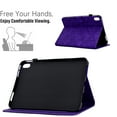 thumbnail image 2 of Embossed Folio Flip Smart Case Cover for iPad 10th Gen 10.9" 2022, Premium PU Leather Kickstand Card Slots Magnetic Auto Sleep / Wake with Pen Slot Case for iPad 10th Gen 10.9" 2022, Purple, 2 of 5