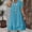 Sky Blue, variant on Women's Short Sleeve V-Neck A-Line Dress Solid Color Mid-Waist Summer Casual
