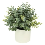 Mainstays 8.5 Artificial Eucalyptus Plant in Cream Pot