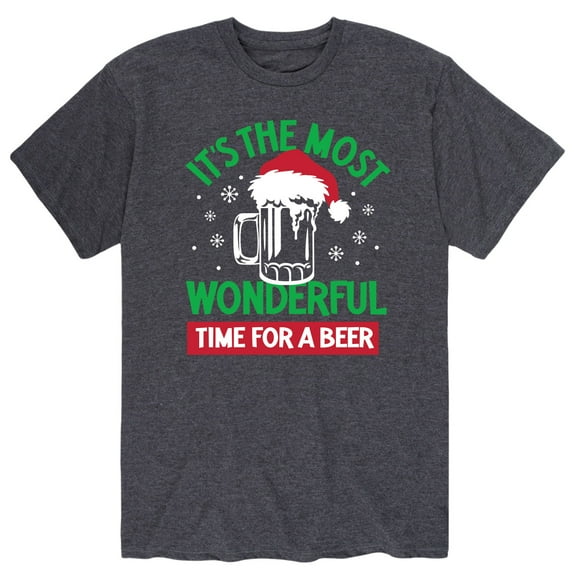Instant Message - It's Most Wonderful Time Beer - Men's Short Sleeve Graphic T-Shirt