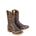 thumbnail image 3 of Men's Tin Haul Al O'Gator PRINT Boots with Don'T Cross A Gator Sole Handcrafted Square Toe Brown, 3 of 3