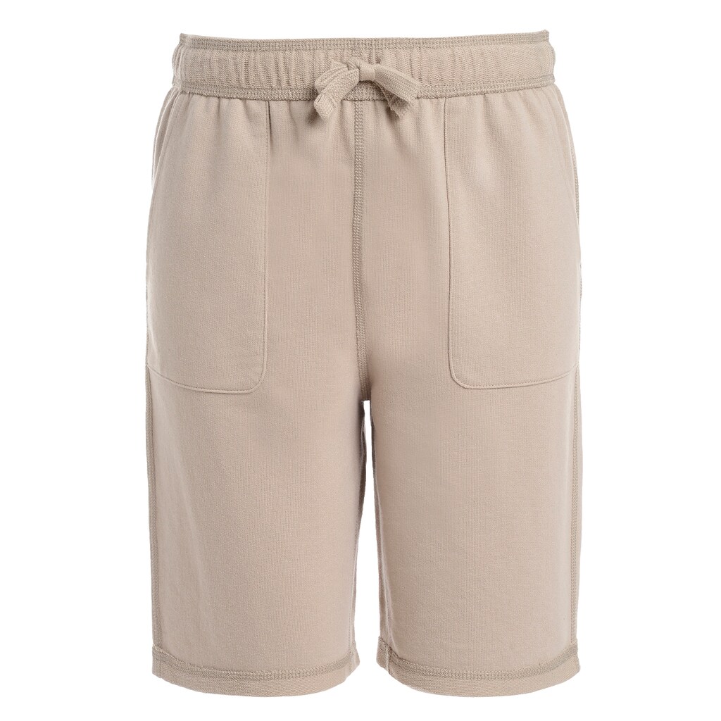Boys 420 Chaps Adaptive Knit Shorts Beige Khaki