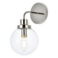 thumbnail image 3 of Hanson 1 light bath sconce in polished nickel with clear shade, 3 of 3