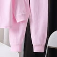 thumbnail image 5 of CAUYDY 2T 3T 4T 5T 24Months Toddler Girl Pajamas Little Kids Clothes Fall Winter Long Sleeve Shirt Elastic Pants 2 Piece Comfy Set Child Outfits for Girls Sizes 4-5 Years,Light Pink, 5 of 6
