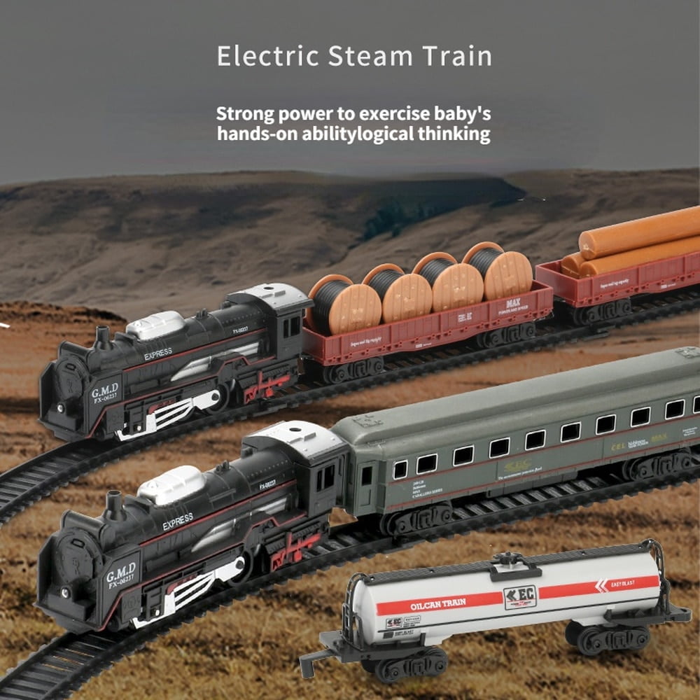 Simulation Electric Train Model with Track Railway Toys Battery Operated Classical High speed Rail train toys for children Walmart