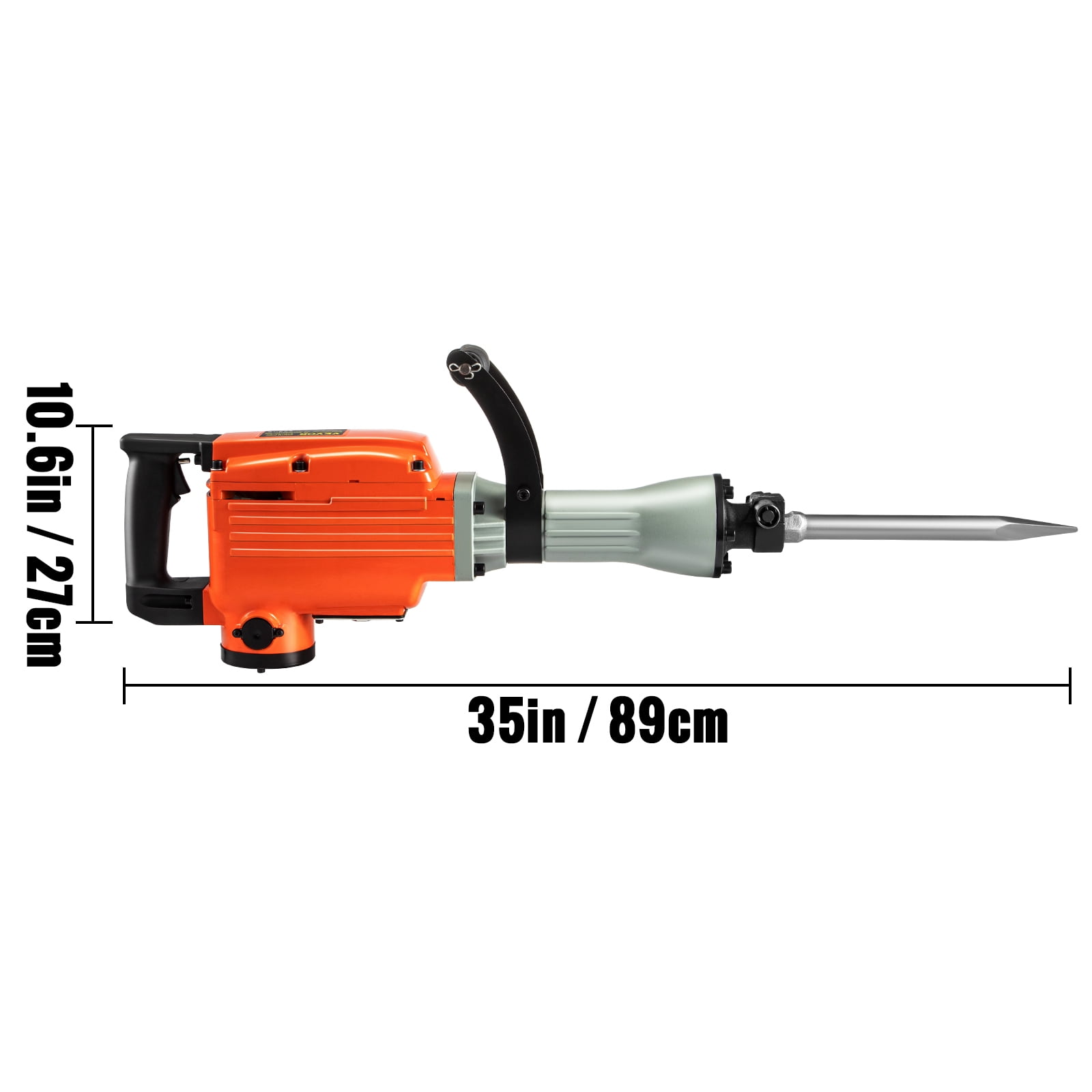 VEVOR Demolition Jack Hammer Concrete Breaker 2200W Electric Hammer 4 Chisel Bit