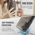 thumbnail image 6 of For Samsung Galaxy S24+ Plus Case, 2 in 1 Wallet Detachable Magnetic Back Cover with Cards Holder Bumper Compatible with Magsafe Shockproof Stand Phone Case for Samsung Galaxy S24+, Coffee, 6 of 10