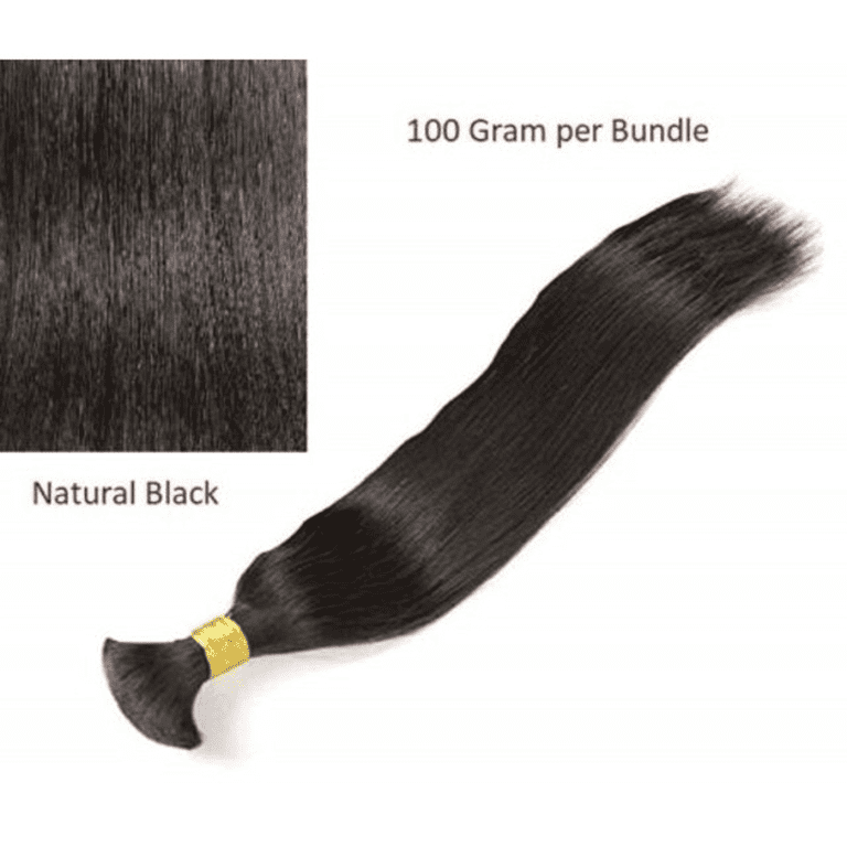  Micro Braiding Hair Human Bulk for Micro Braids Hair No Weft  20 Inch (100g (1pack-2bundles)) Virgin Human Hair Braids Extension Natural  Color(Water Bulk, Natural black) : Beauty & Personal Care