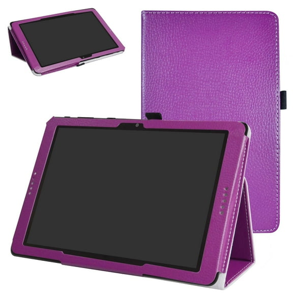 Labanema 10.0" AT&T Primetime Case, PU Leather Folio Stand Protective Case, Cover for 10.0" AT&T Primetime (Purple)