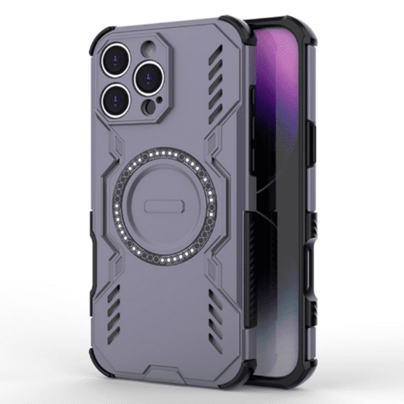 Funda Morada Protectora Antitranspirante Para IPhone 16 Pro Max