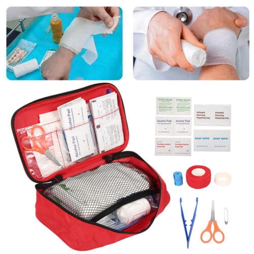 180 Piece First Aid Kit Emergency Mdeical Bag Travel Home Hoilday Aid Set