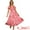 Pink, variant on Square Neck High Waist Smocked Back Flowy Tiered Maxi Dress XS Pink