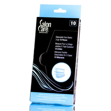 Salon Care Disposable Face Masks - 10 Pc