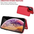 thumbnail image 5 of REQO iPhone 11 Pro Wallet Case with Card Holder,REQO PU Leather Kickstand Card Slots Case,Double Magnetic Clasp and Durable Shockproof Cover for iPhone 11 Pro 5.8 Inch(Red), 5 of 7