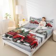 thumbnail image 4 of Homewish Merry Christmas Full Size Sheets,Chic Xmas Gifts Bed Sheets,Tropical Botanical Pine Sheet Sets For Boys Kids,Microfiber Bedroom Decor,4-Piece, 4 of 7