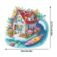 thumbnail image 3 of 2PCS DIY Diamond Ornaments, Diamond Art Painting, Seaside Villa, Creative Design, Acrylic Home Decoration Ornaments (Single-Sided Diamond)-LY852+LY853, 3 of 12