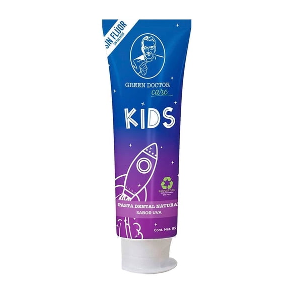 Pasta dental natural Green Doctor Organic Kids sabor uva 85 g