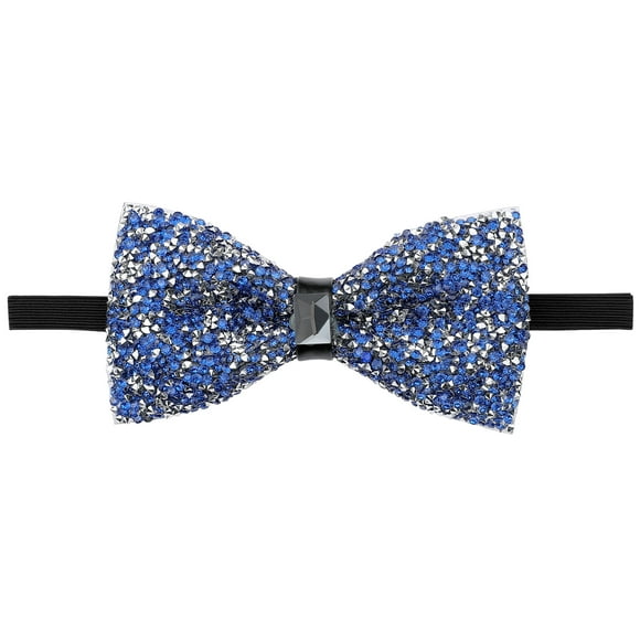 INSPIRE CHIC Mujeres Corbata de Moño Finos Diamantes Brillantes Collar Corbata Ajustable Azul Real