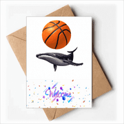 Basketball Whale Swimng Welcome Back Greeting Cards Envelopes Blank