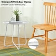 thumbnail image 7 of Hofitlead Outdoor Side Tables, Anti-Rust Metal End Table,Small Patio Table Round End Table Outdoor Table for Garden Balcony Yard , White, 7 of 7