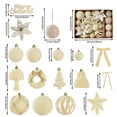 thumbnail image 3 of Christmas Tree Ornaments Set 38 Piece White Velvet Christmas Ornaments Gold Christmas Ornaments Mini Christmas Ball Ornaments Christmas Tree Decorations for Holiday Home Decor, 3 of 6