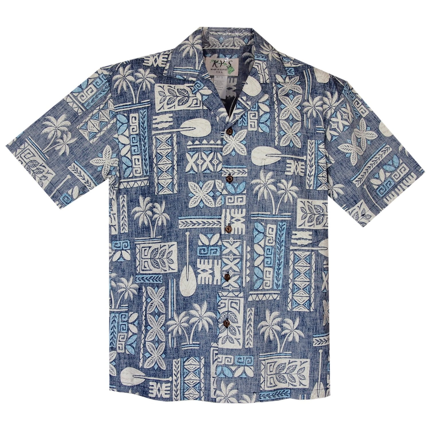 Hieroglyphics Blue Cotton Vintage 