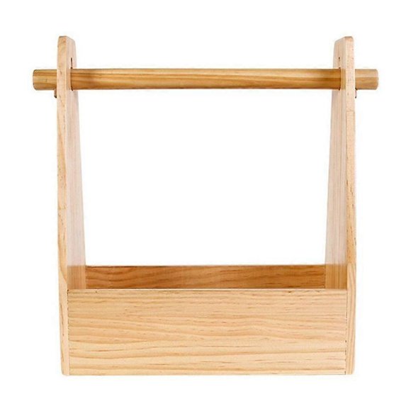 Wooden Seasoning Box, Spice Jar Rack, Outdoor Seasoning Holder Organizer with Handle BBQ Seasoning Box Storage Shelf