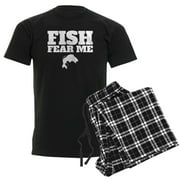 CafePress - Fish Fear Me Pajamas - Men's Dark Loose Fit Cotton Pajama Set
