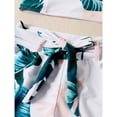 thumbnail image 6 of Babysbule Swimsuits for Women Women Tropical Plant Print Split Swimsuit Pattern Beach Bikini Set, 6 of 9