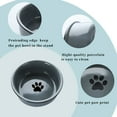 thumbnail image 6 of Cat Food Bowls, Porcelain Raised Cat or Small Dog Bowls with Heighten Metal Stand and Non-Slip Bottom 15 Ounces (Grey), 6 of 6