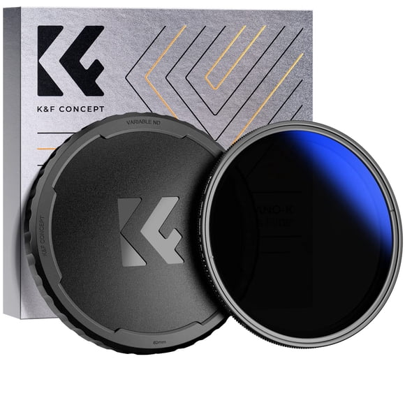 Filtro de lente ND K&F Concept Variable ND2-400 82 mm con tapa