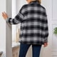 thumbnail image 5 of Abrigo de Lana Holgado con Bolsillos y Larga para Mujer, Estilo Casual de Otoño, A Cuadros Negro XXL, 5 of 10