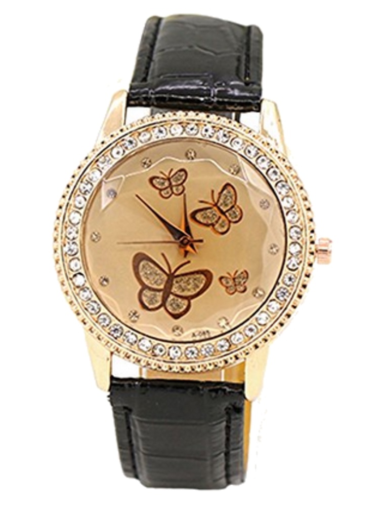 Sparkling Gold Dust Crystal Butterfly Woman Fashion Design  display picture 3