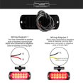 thumbnail image 3 of Lámpara trasera freno remolque lateral LED emergencia avería advertencia estroboscópica coche DC 12-24V 12W IP67 Impermeable Super brillante 12LED para motocicleta, 3 of 9