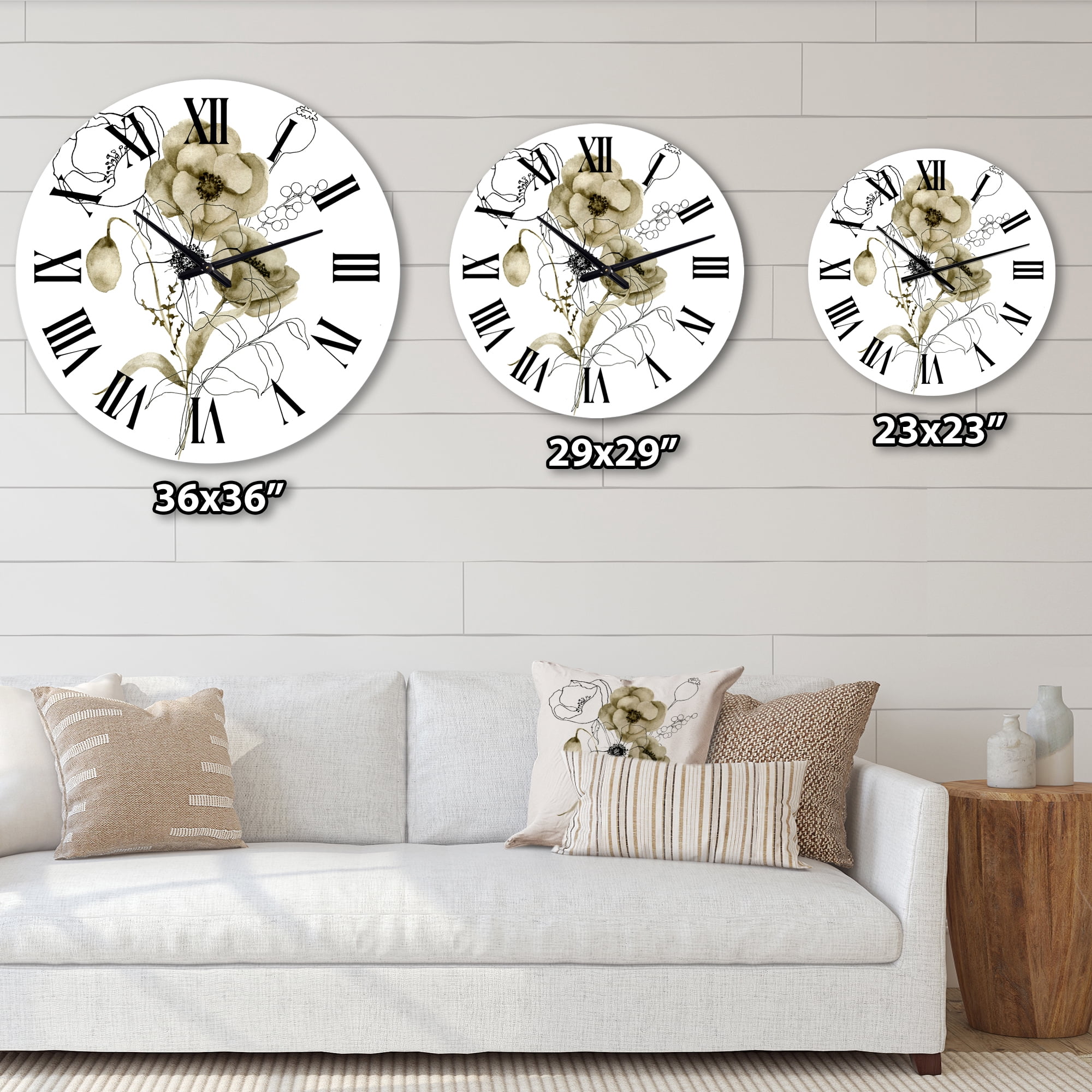 Designart 1 in Quartz Traditional Wall Clock