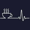 thumbnail image 3 of CafePress - Coffee Heartbeat Sweatshirt (Dark) - Classic Crew Neck Sweatshirt, 3 of 4