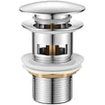 thumbnail image 1 of Bathroom Drain, Pop Up Sink Drain, Chrome, Silver, 1 of 6