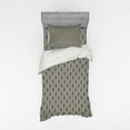 thumbnail image 1 of Ambesonne Geometric Bedding Set 3 Pcs, Oval Shapes Stripes, Twin XL, Beige and Taupe, 1 of 3