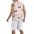 thumbnail image 2 of Pofeuu Cute Cartoon Panda Print Basketball Jersey, Shirts for Men Youth Basketball Jersey Crew Neck-Large, 2 of 6