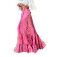 thumbnail image 7 of Skirts for Women Skirt Women Bohemian Midi Flowy A-Line Beach Skirt with Tie Waist Floral Print for Summer Wear Red M, 7 of 7