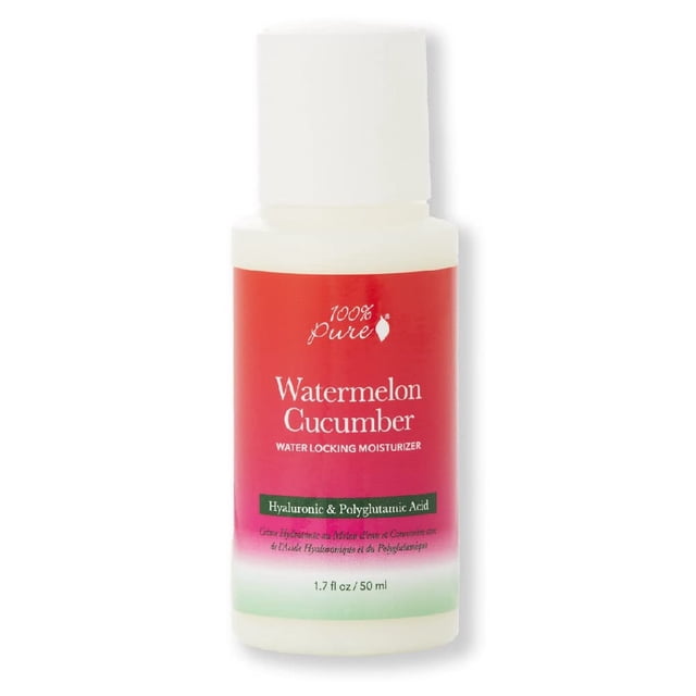 Hidratante PURO con bloqueo de agua, sandía y pepino, potenciador de hidratación facial natural con ácido hialurónico, crema facial antienvejecimiento que repone y apaga el cuidado de la piel seca,